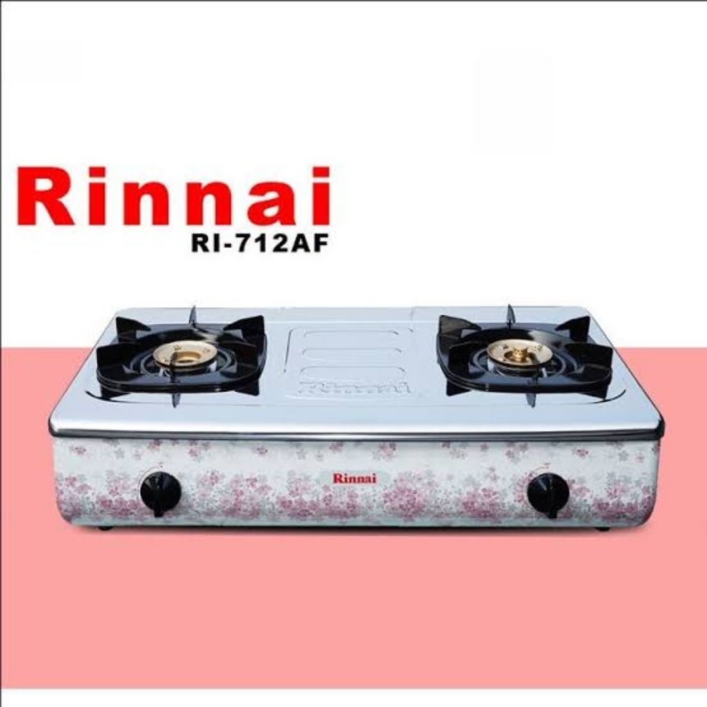 Kompor Gas Rinnai RI 712 AF Kompor Gas Rinnai 2 Tungku Jumbo RI-712AF Kompor Gas Rinnai Motif Sakura