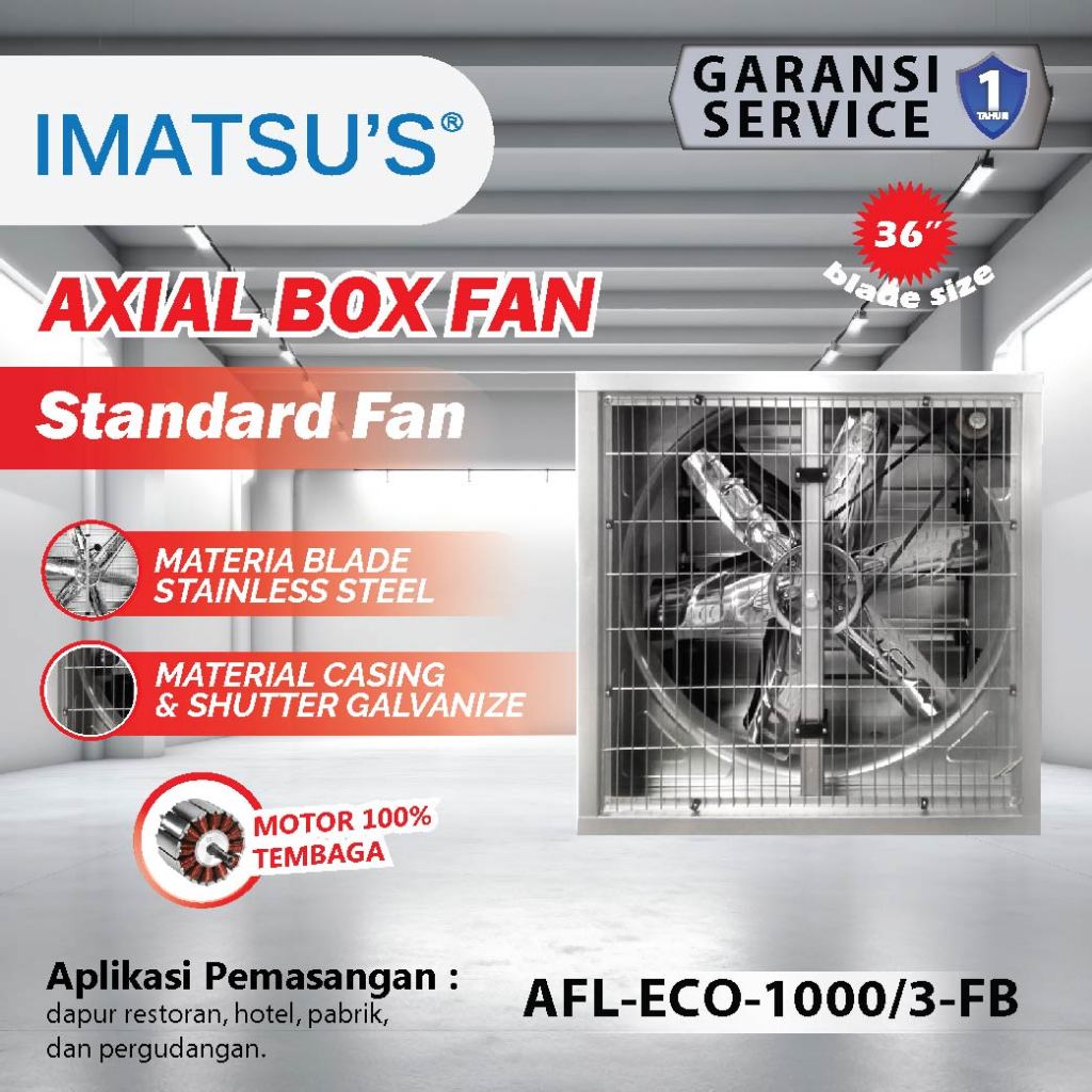 Exhaust Box Fan Blower Kandang Ayam 36 Inch 380V 3 Phase Kipas Gudang