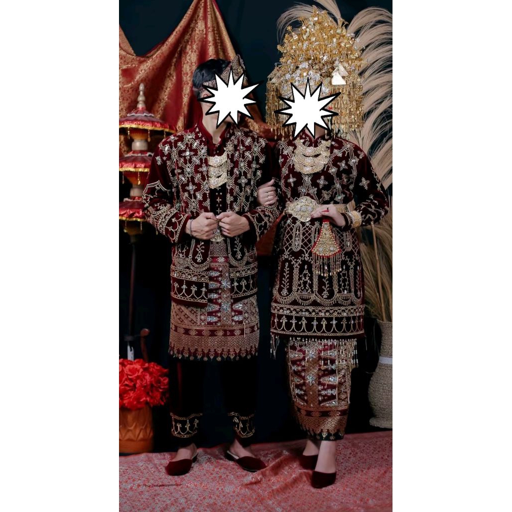 Baju pengantin bordir palembang