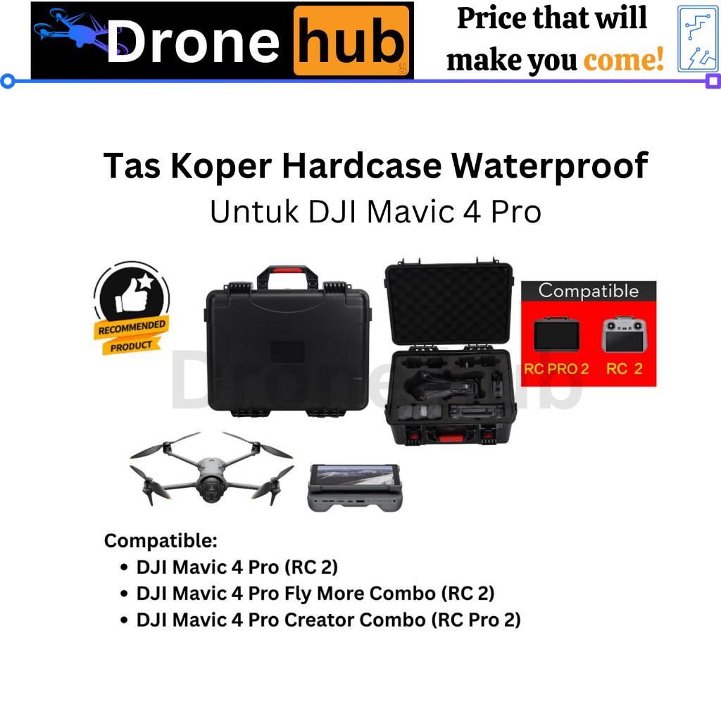 Tas Koper Hardcase DJI Mavic 4 Pro Waterproof Shockproof Fallproof Water Resist Hard Carrying Case D