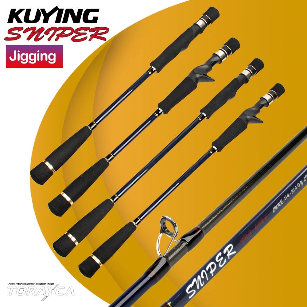 KUYING SNIPER Jigging Joran Fishing Rod Pancing Spinning Casting 6'0" 6'4" Karbon 7-21g Kapal Laut