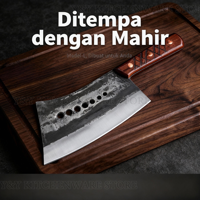 Pisau Pemotong Tulang Tujuh Bintang, Dibuat Tangan dengan Ketebalan 15mm, untuk Memotong Tulang dan 