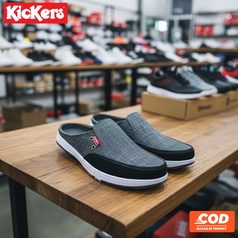 Kickers Slip On Pria Kanvas Anti Slip Terbaru