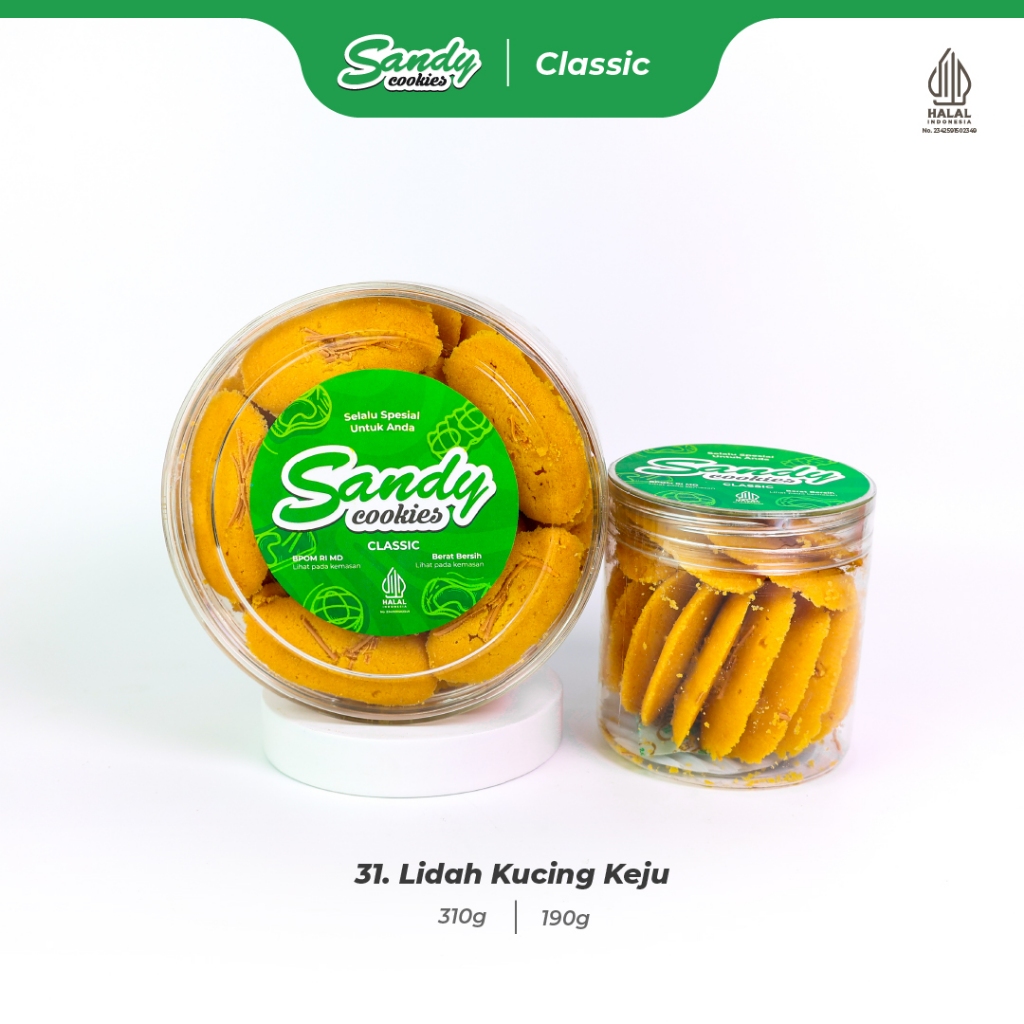 31. Lidah Kucing Keju - Kue Kering Sandy Cookies Classic