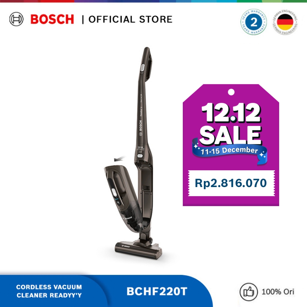 Bosch BCHF220T Cordless Vacuum Cleaner Readyy'y Penyedot Debu Nirkabel