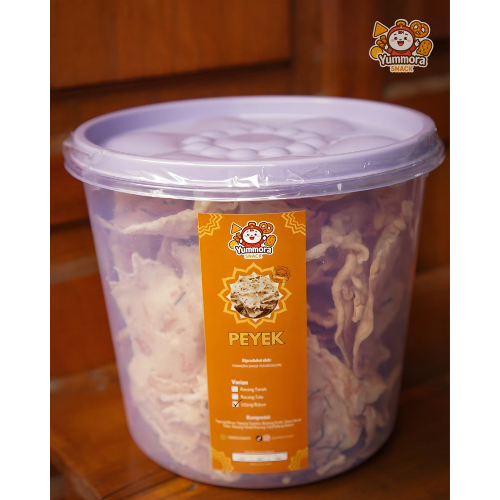 Peyek Renyah-Peyek Udang Rebon-Peyek Udang Ebi-Kemasan toples 5 Litter