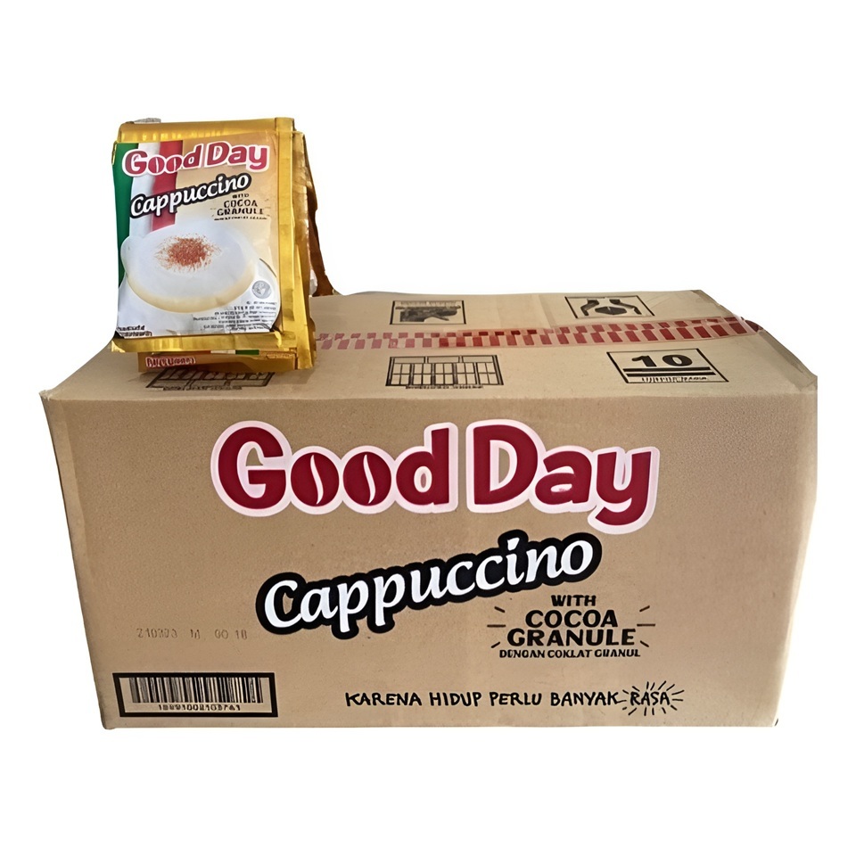 Good Day Cappucino 25gr - 1 Dus x 12 Renteng / Kopi Guday Karton 120bks Kemasan Sachet