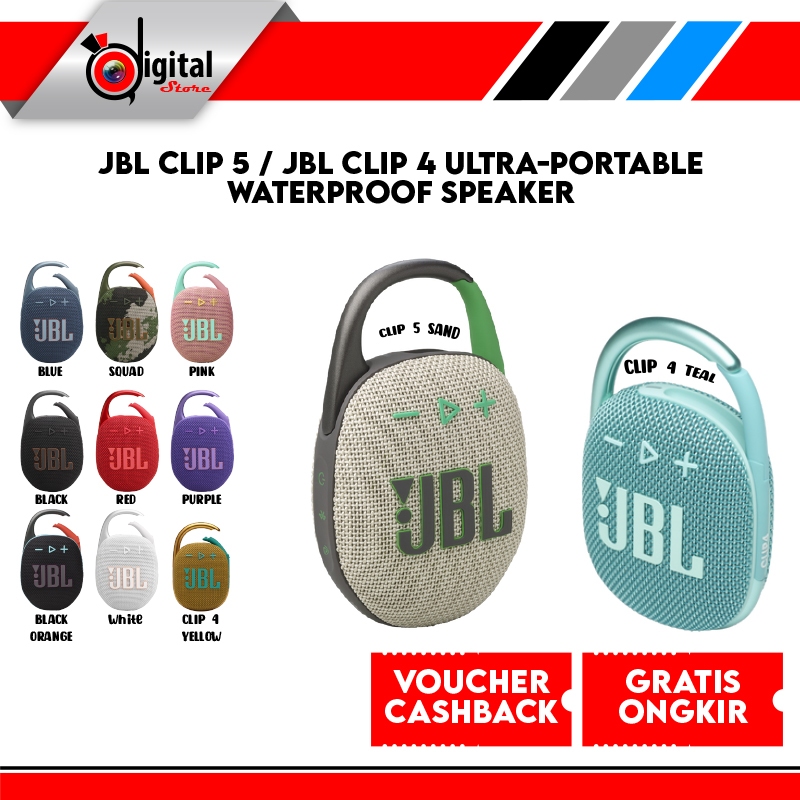 JBL Clip 4 / JBL Clip 5 - Ultra-portable Waterproof Speaker ORIGINAL