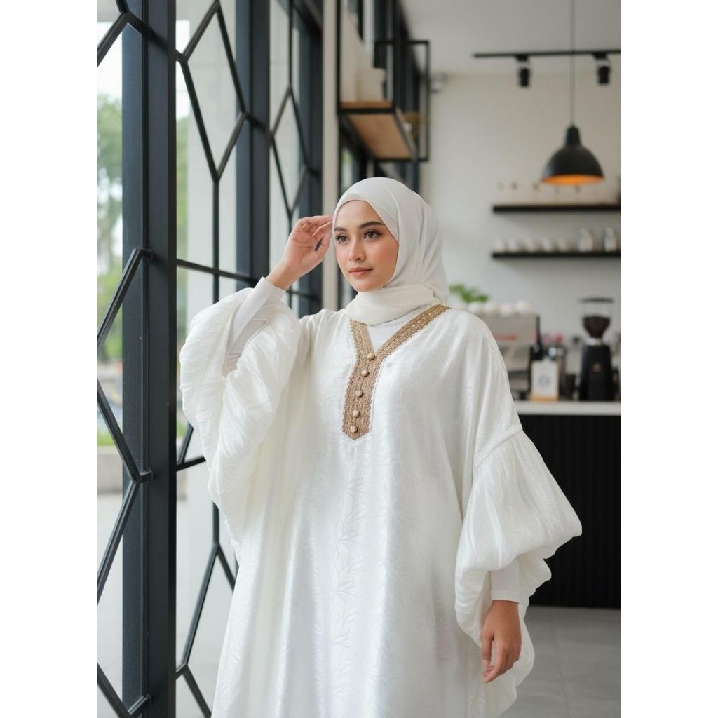 Ophie151 Kaftan Bilqis Rumbai Renda Muslimah Cantik