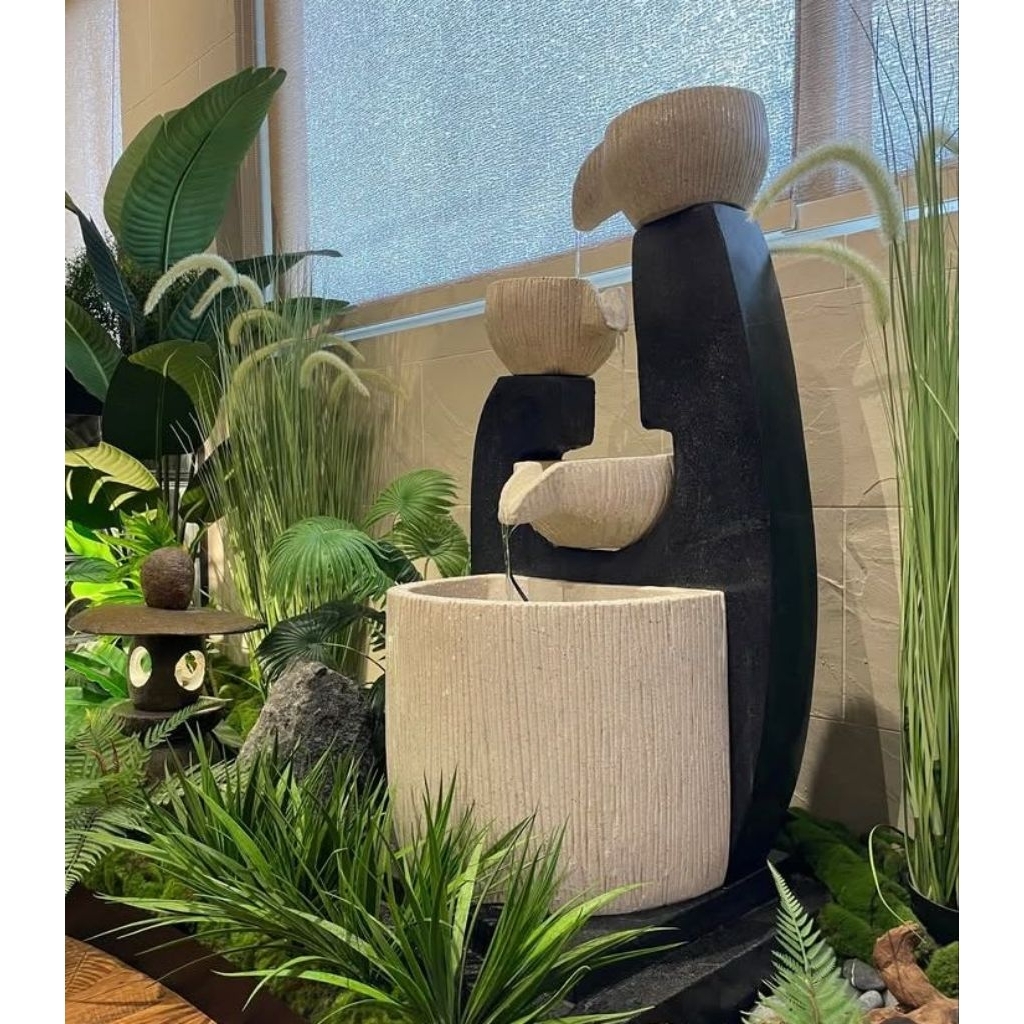 air mancur minimalis/air mancur batu/taman zen garden/taman kering/taman minimalis/taman Jepang