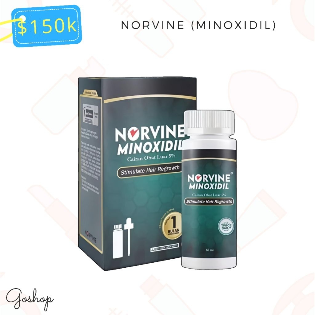 Norvine Minoxidil 5% Penumbuh Rambut Brewok BPOM (Penumbuh Rambut, Brewok dan Jenggot)
