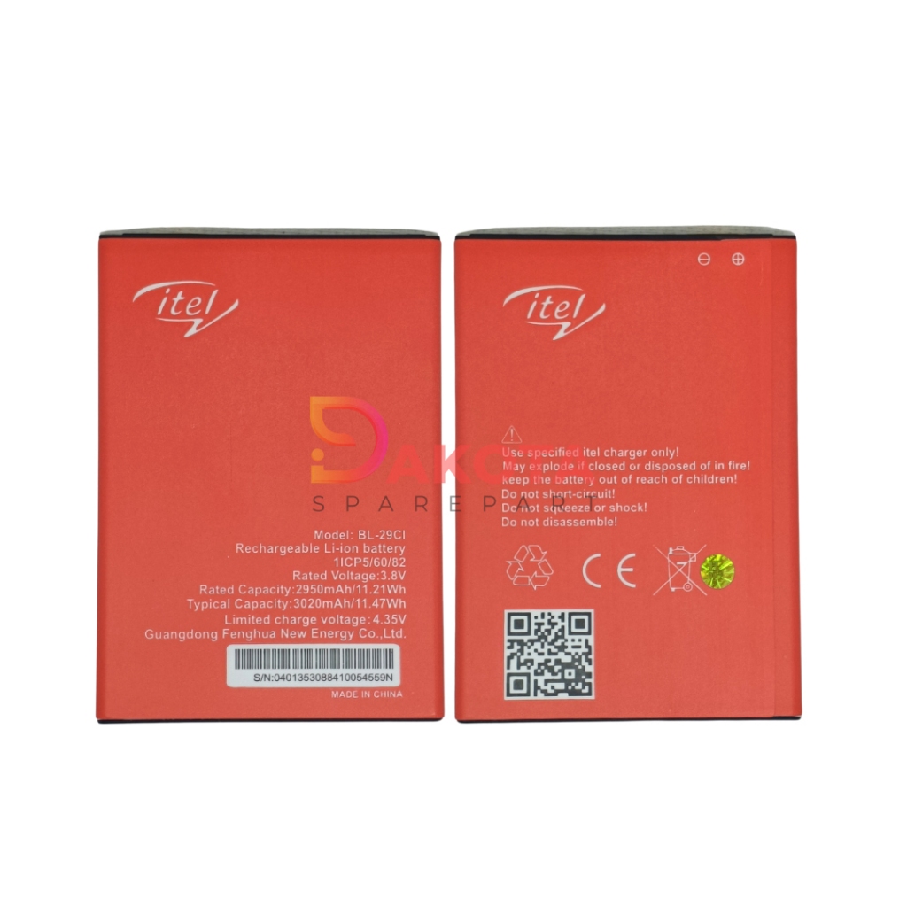 BATERAI / BATTERY / BATRE ITEL A26 / BL-29CI ORI