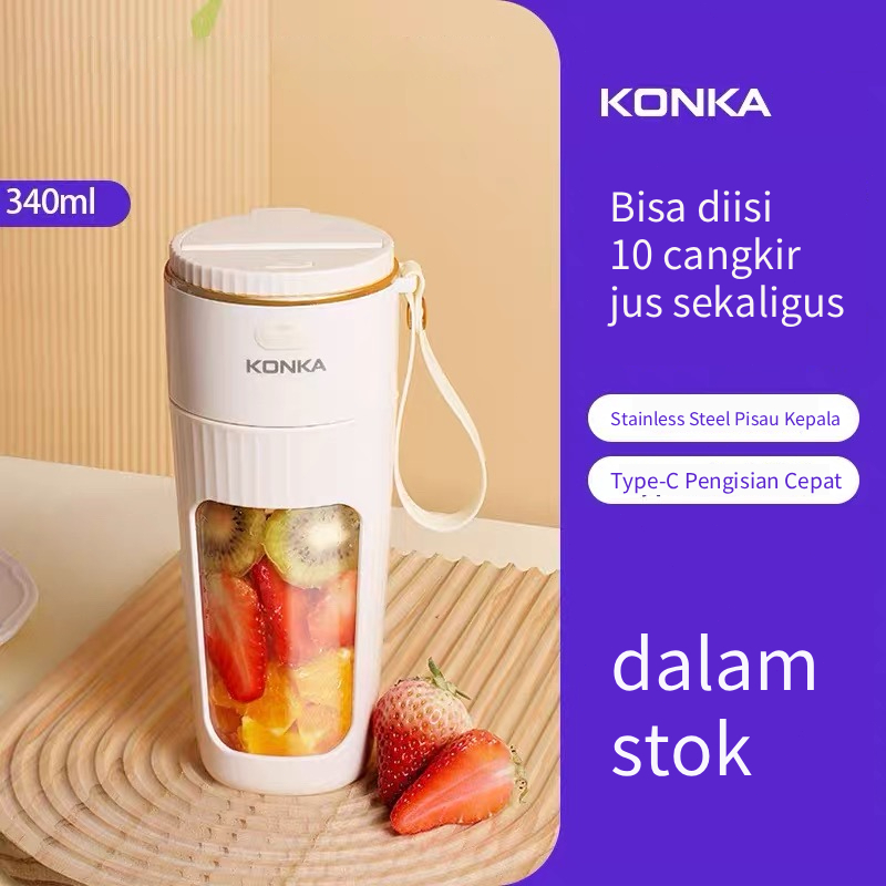 12.12 Sale KONKA blender portable kapsul Kaca Gelas juicer buah tanpa ampas blender jus buah hand bl