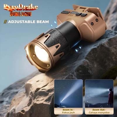 Senter Kepala Aoki Pyro Drake Design AK-3705X 90 WATT Fitur Sensor Gerak