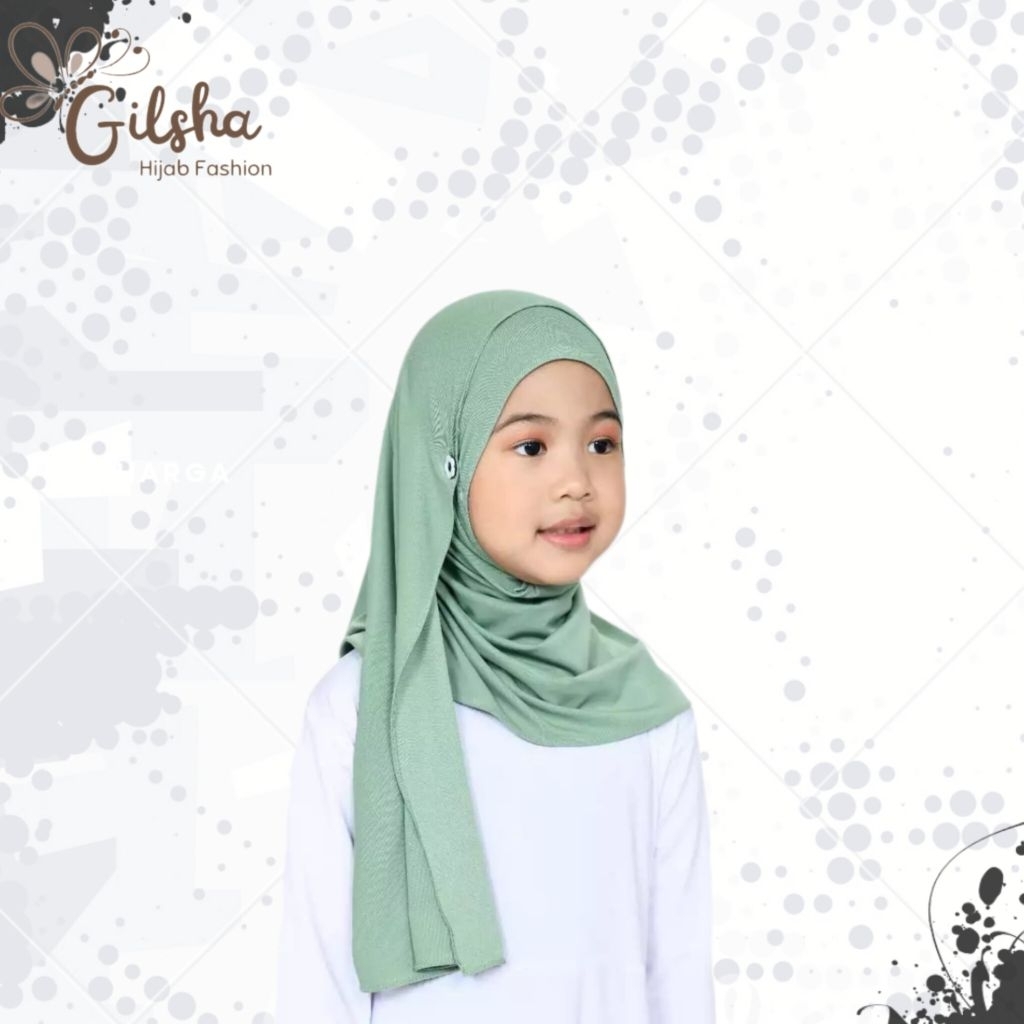 Jilbab instan Pashmina Kancing Jersey premium Umur 2-7 tahun Pastan anak Kerudung anak perempuan