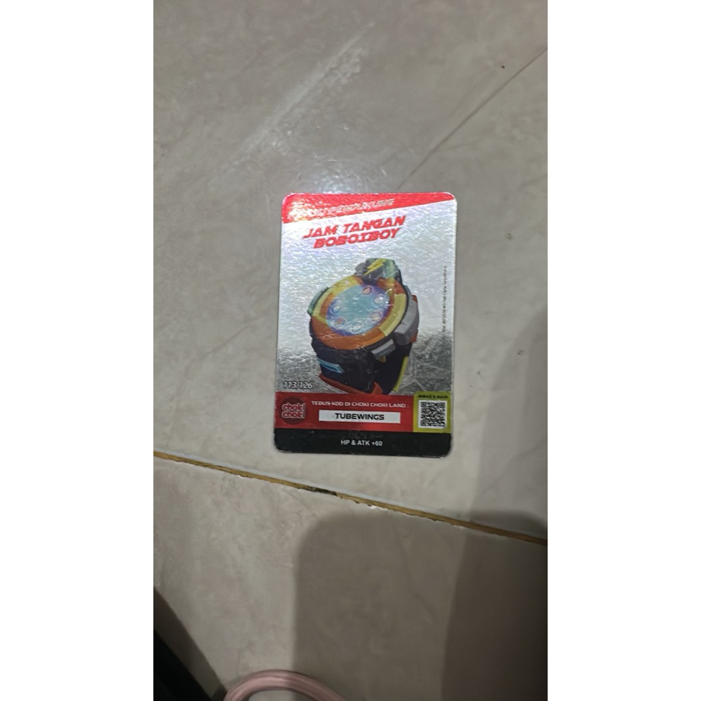 Kartu Boboiboy Jam Tangan Boboiboy
