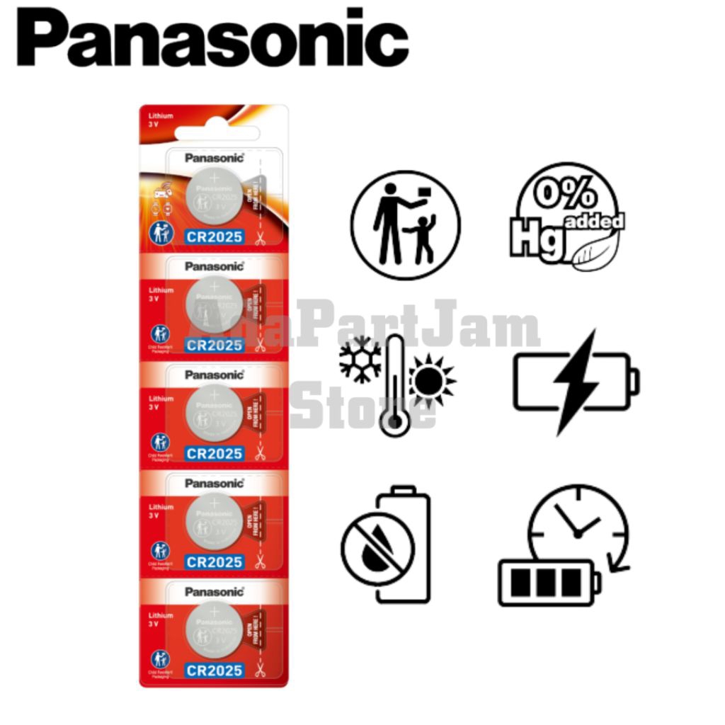 Baterai Koin CR2025 Panasonic 3Volt Battrey Lithium Coin CR2025 Original Quality
