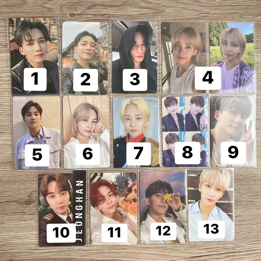 [REPRICE] SEVENTEEN JEONGHAN PHOTOCARD OFFICIAL svt pc scoups choi seungcheol kkuma cimumu cheol its
