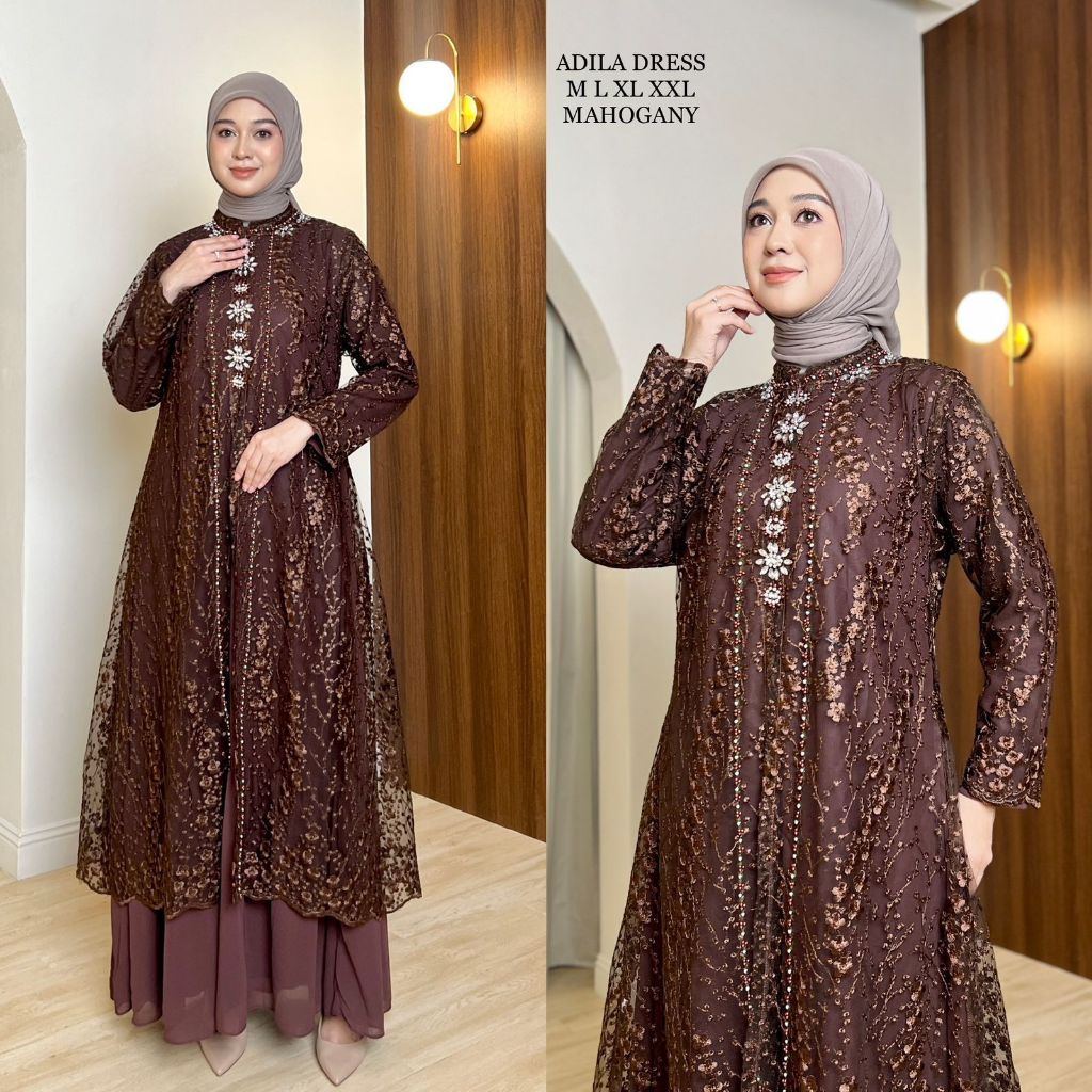 New Arrival - DRESS GAMIS TERBARU 2025 - Adila Dress Gamis Pesta Modern Ceruty Tile  GAMIS ABAYA TER