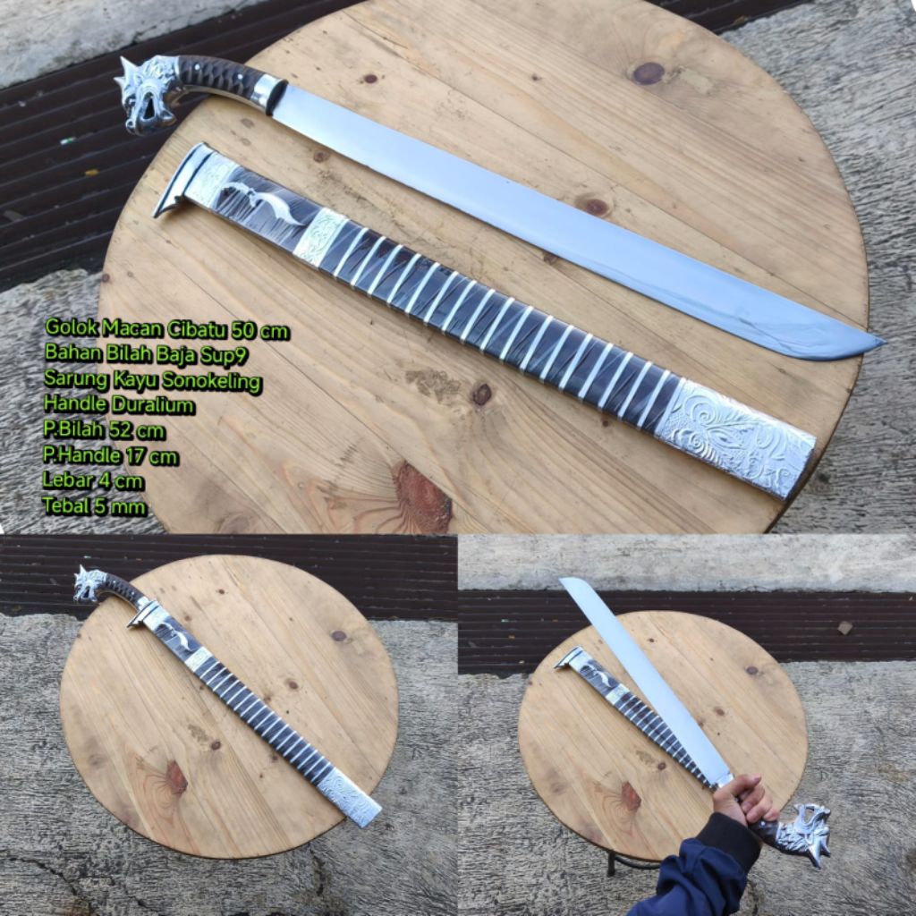 GOLOK PARANG KERJA KEBUN POTONG KAYU BAMBU BAJA PER