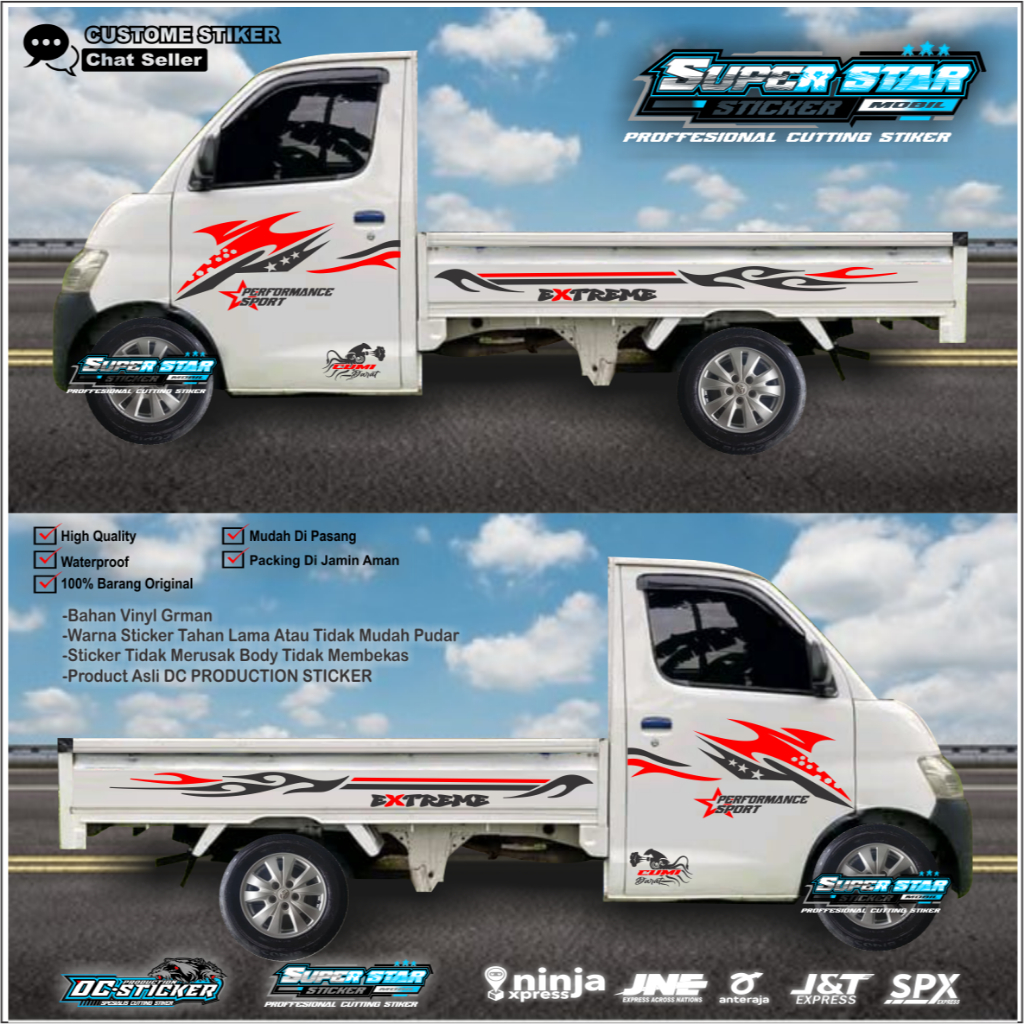 PROMO Stiker Cutting Mobil Pickup Grandmax Stiker Striping List Grandmax Stiker Variasi Bodi Samping