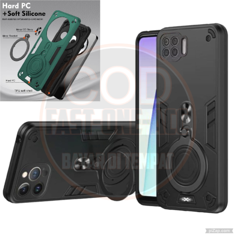 CASING HP UNTUK OPPO RENO 4F SOFTCASE ROBOT STANDING HIT RING DENGAN PELINDUNG CAMERA TERBARU
