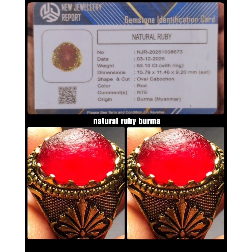 batu permata ruby delima burma pigeon blod alami rough