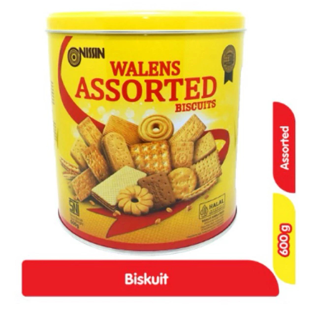 Nissin Assorted Wallens Biskuit Kaleng dan Wafer Lebaran 2026 Monde Kongguan 600gr Promo Harga Murah