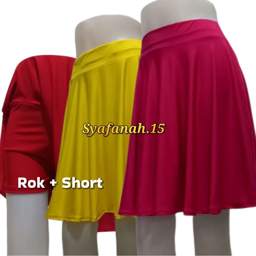 Rok + Celana Short Size Jumbo XL Bahan Spandek Balon Zumba Aerobic Senam