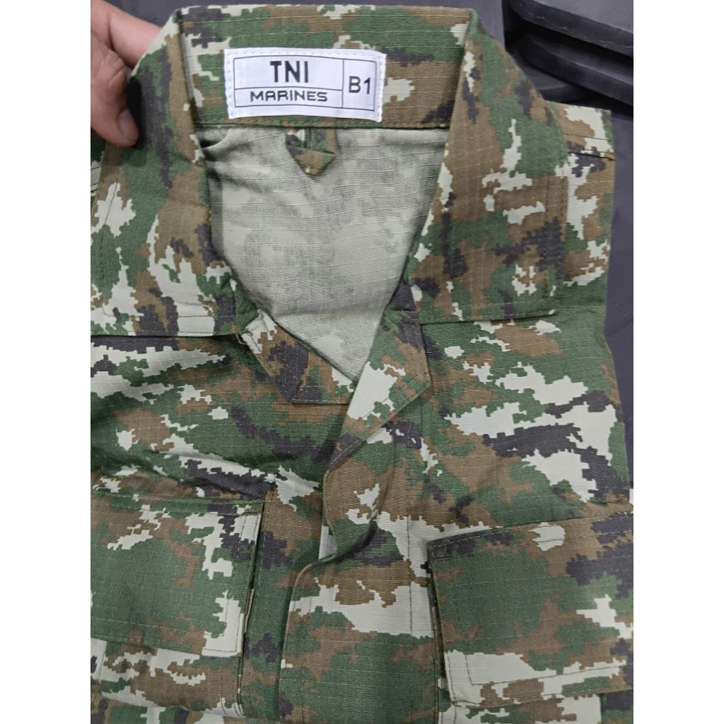 Baju PDL Doreng Sage / Komcad Merines Terbaru