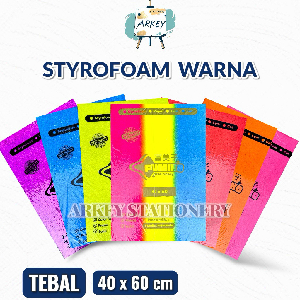 STYROFOAM WARNA 40 x 60 / Styrofoam Gabus Tebal / Styrofoam Gradasi