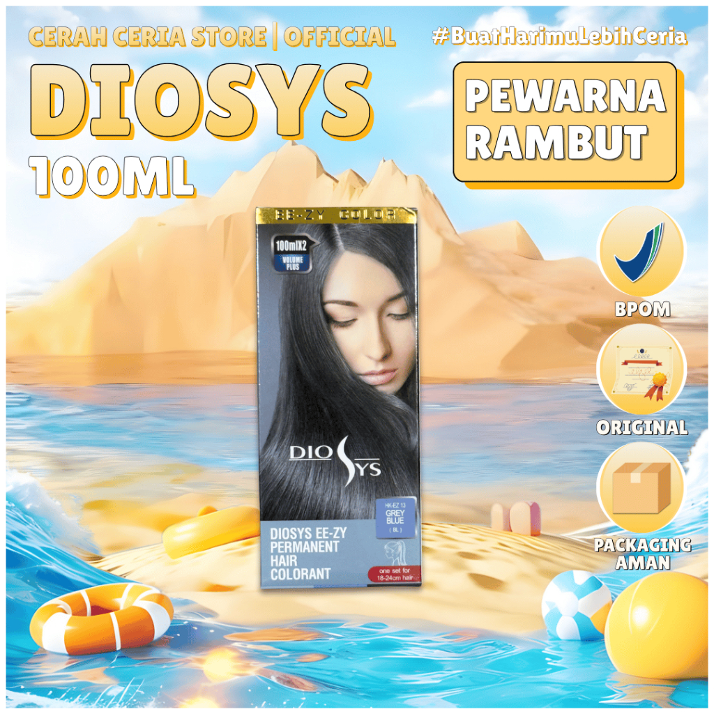 Diosys Hair Color Grey Blue 100ml Tahan Lama
