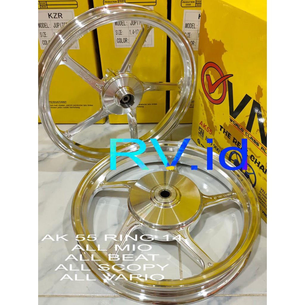 VELG PELEK RACING VND AK 55 MIO SPORTY / MIO SMILE UK 160x14 & 185x14  ORIGINAL VND
