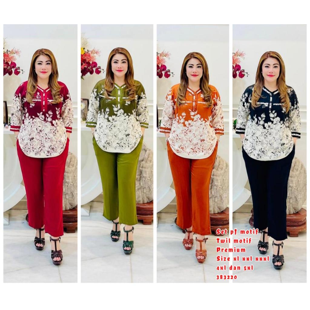 383220 baju set celana pendek rayon premium terbaru murah one set jumbo xxxl kekinian