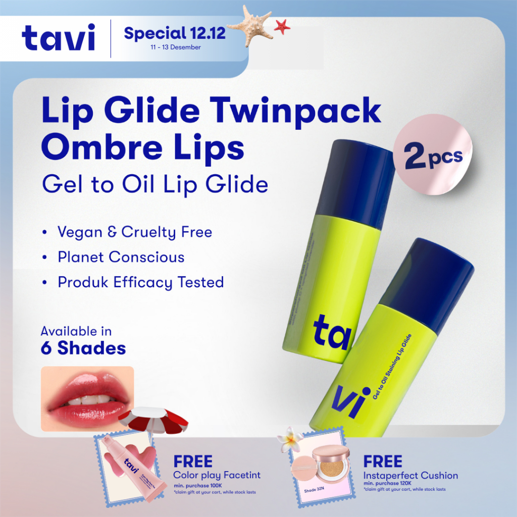 OMBRE LIPS - TAVI 2 Lip Glide Bundle - Gel to Oil Staining Lip Glide (Oil Infused Glossy Lip Tint) -