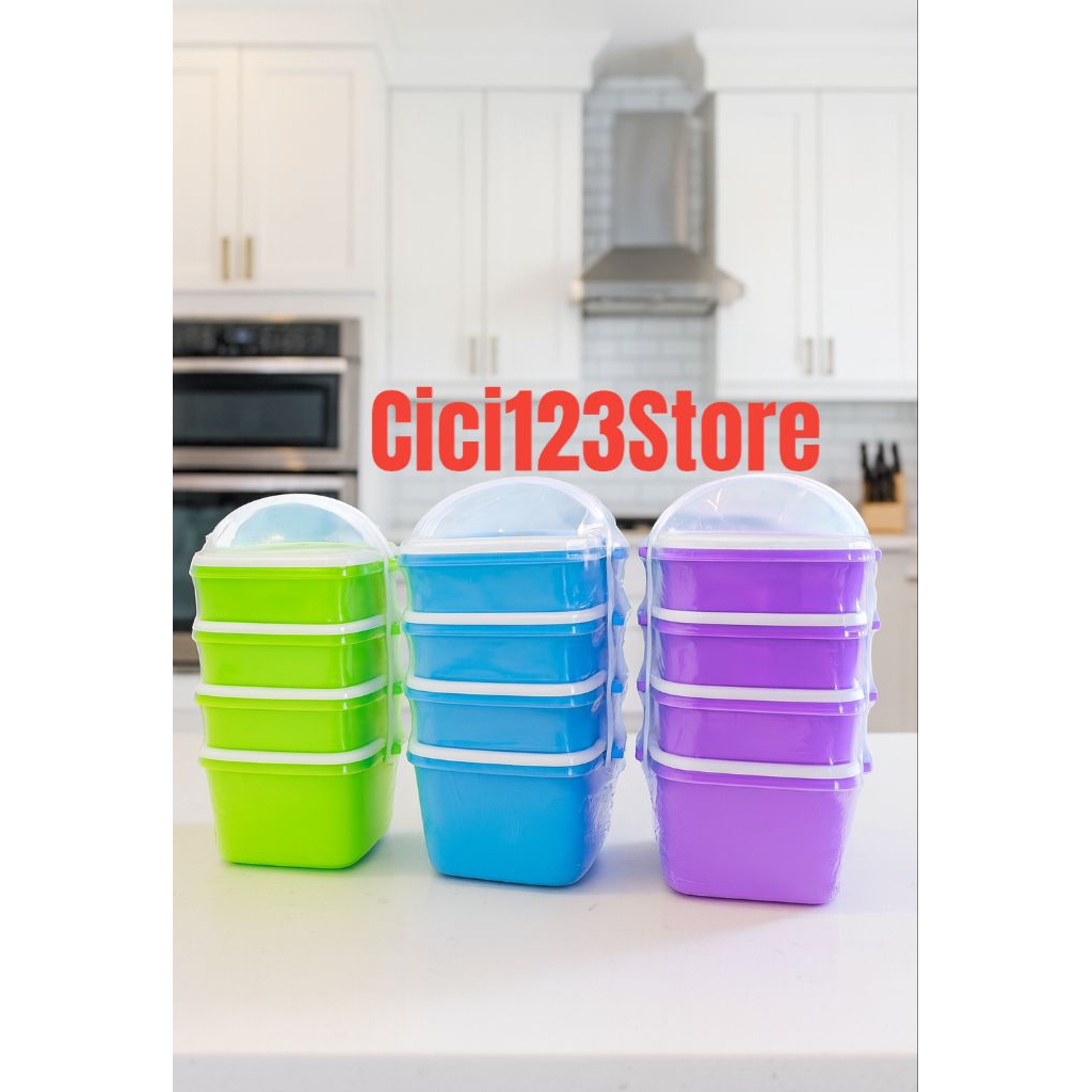 Rantang Tempat Makan Plastik 4 Susun/Lunchbox 4 Susun/Rantang Tempat Makan Plastik  Ichiban 4 Susun/