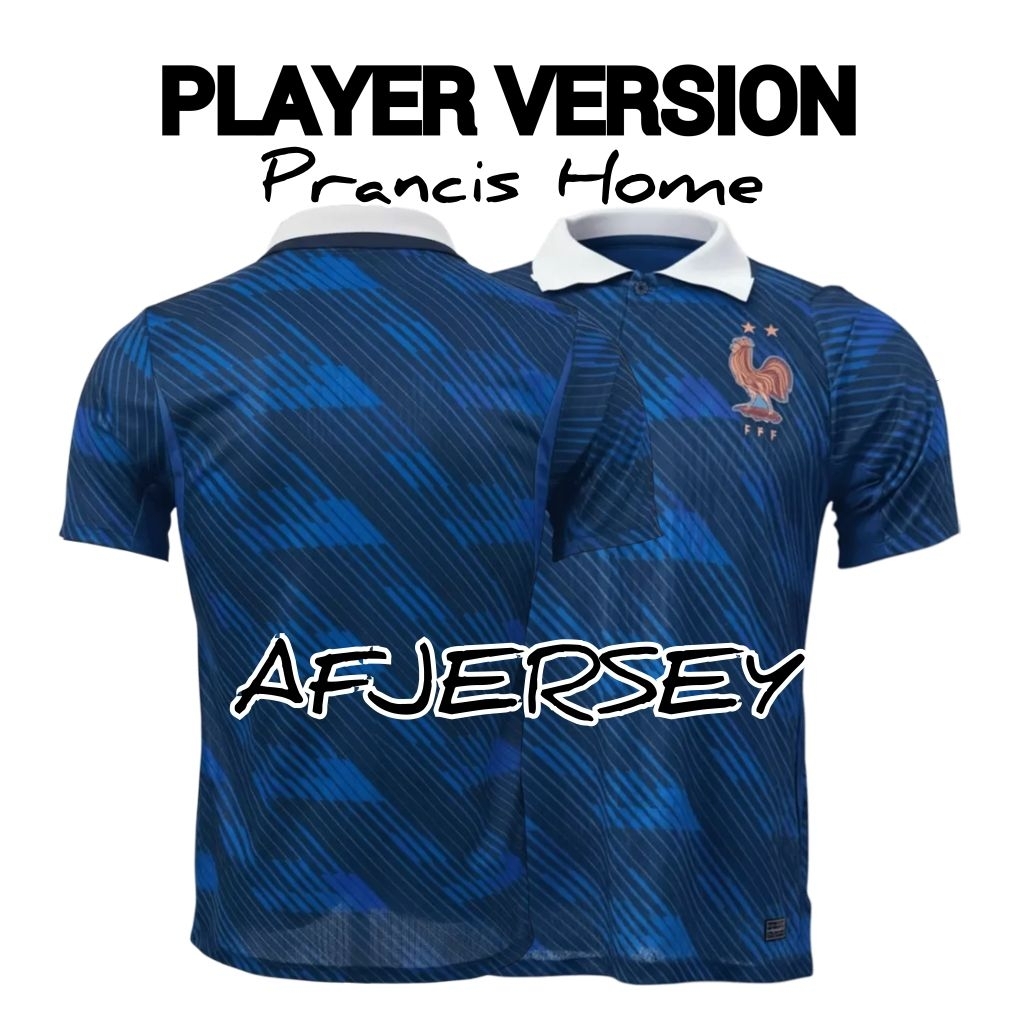Player Version Prancis Home World Cup 2025 2026 Baju Premium High Quality AFJERSEY