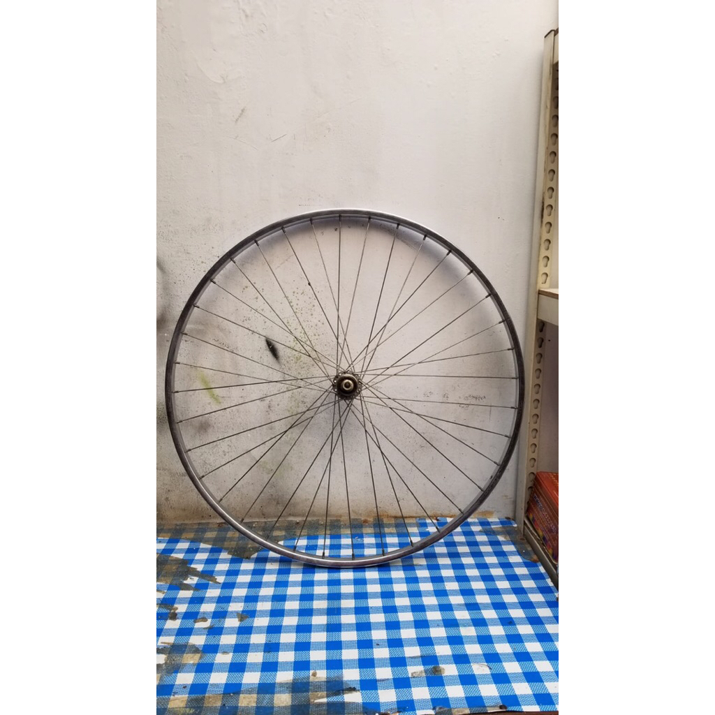 Sepasang Wheelset sepeda balap jadul 27 1 1/4 Araya indonesia rim velg