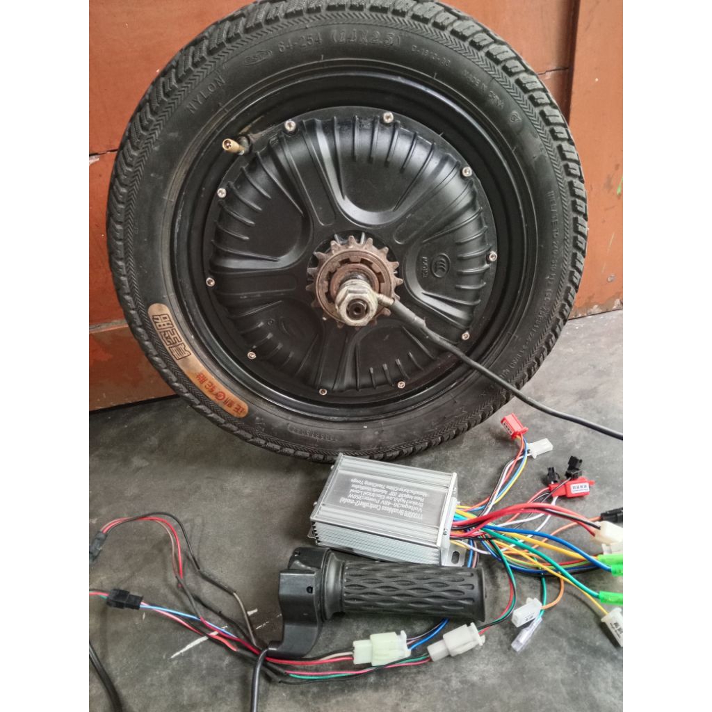 KIT SEPEDA LISTRIK BLDC 350 WATT 48VOLT RING14