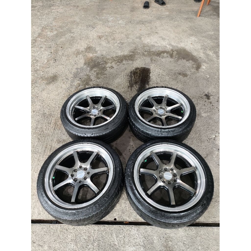 velg work emotion Ring 17×8-9in et40-25 pcd 4×100-114 (second)