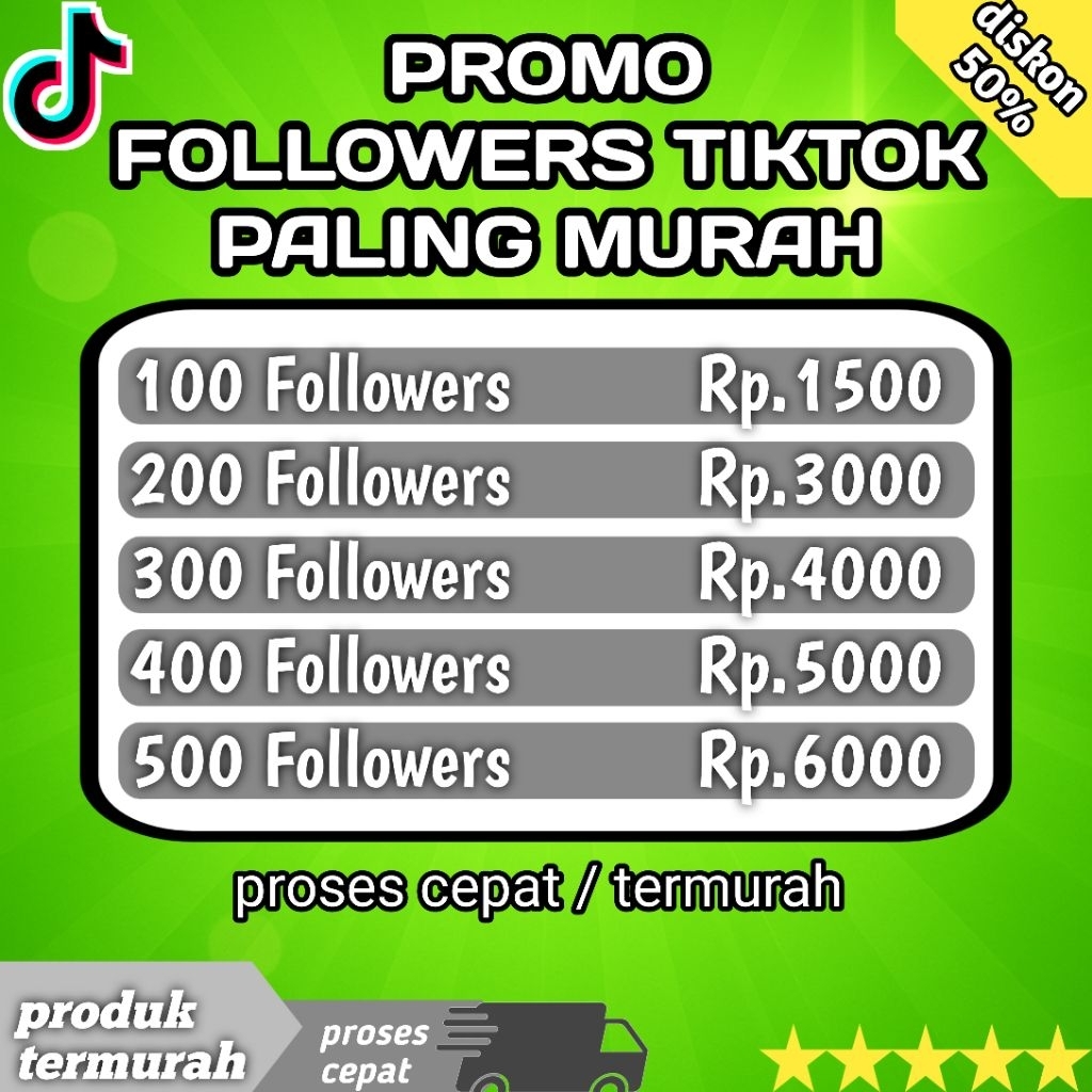 PROMO Followers tiktok termurah followers tiktok proses cepat