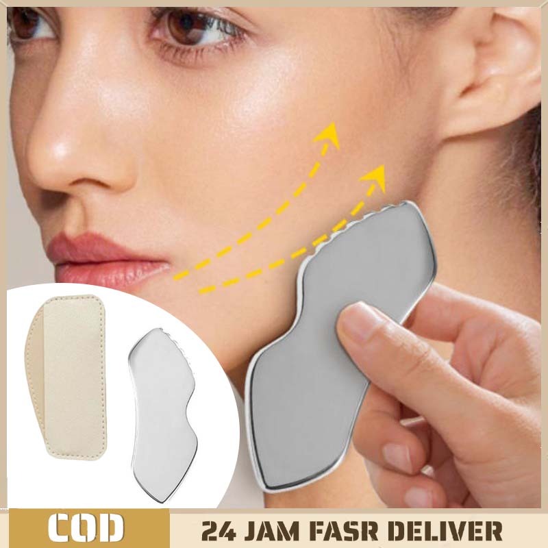 Guasha Stainless Steel Nano Guasha Anti Karat, Alat Guasha Face Massage Tool Efektif, Alat Pijat Waj