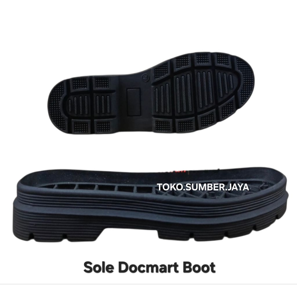 Outsole Sepatu Docmart Boot - Sole Sepatu Docmart Tinggi Bahan Pvc Lentur Tidak Licin Size 39-43