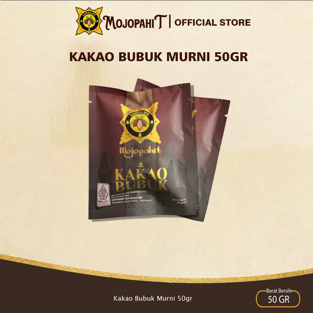 Cokelat Mojopahit | Kakao Bubuk Murni | Kemasan 50gr