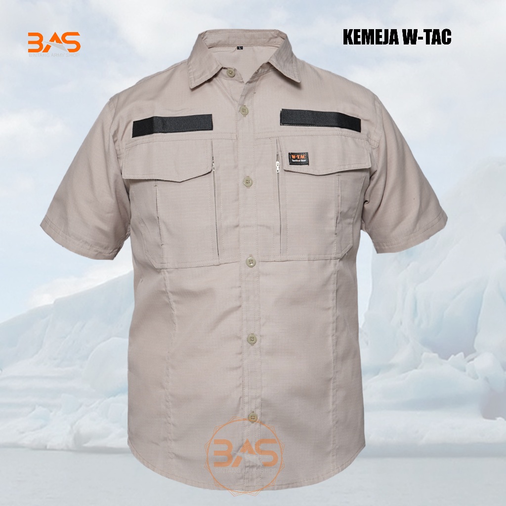 baju kemeja tactical pria w tac pendek outdoor lapangan w-tac termurah