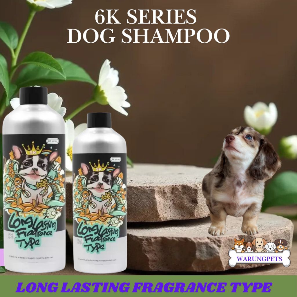 6K Series Long Lasting Fragrance Dog Shampoo - Shampo Anjing Bulu Panjang - Shampo Anjing