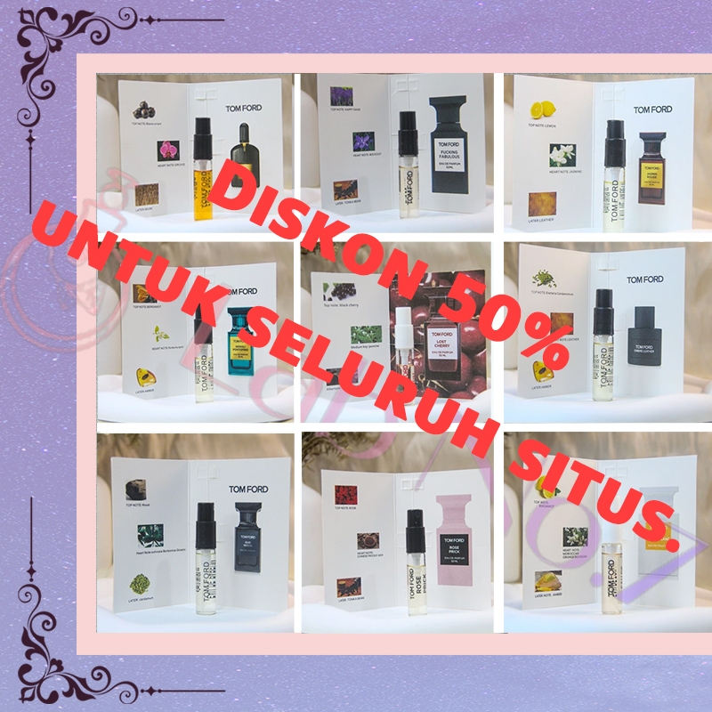 [ BELI 1 DAPAT 6 ]2ML Koleksi Parfum Tom Ford Parfum Sample Wewangian Parfum Botol KecilPerjalanan P