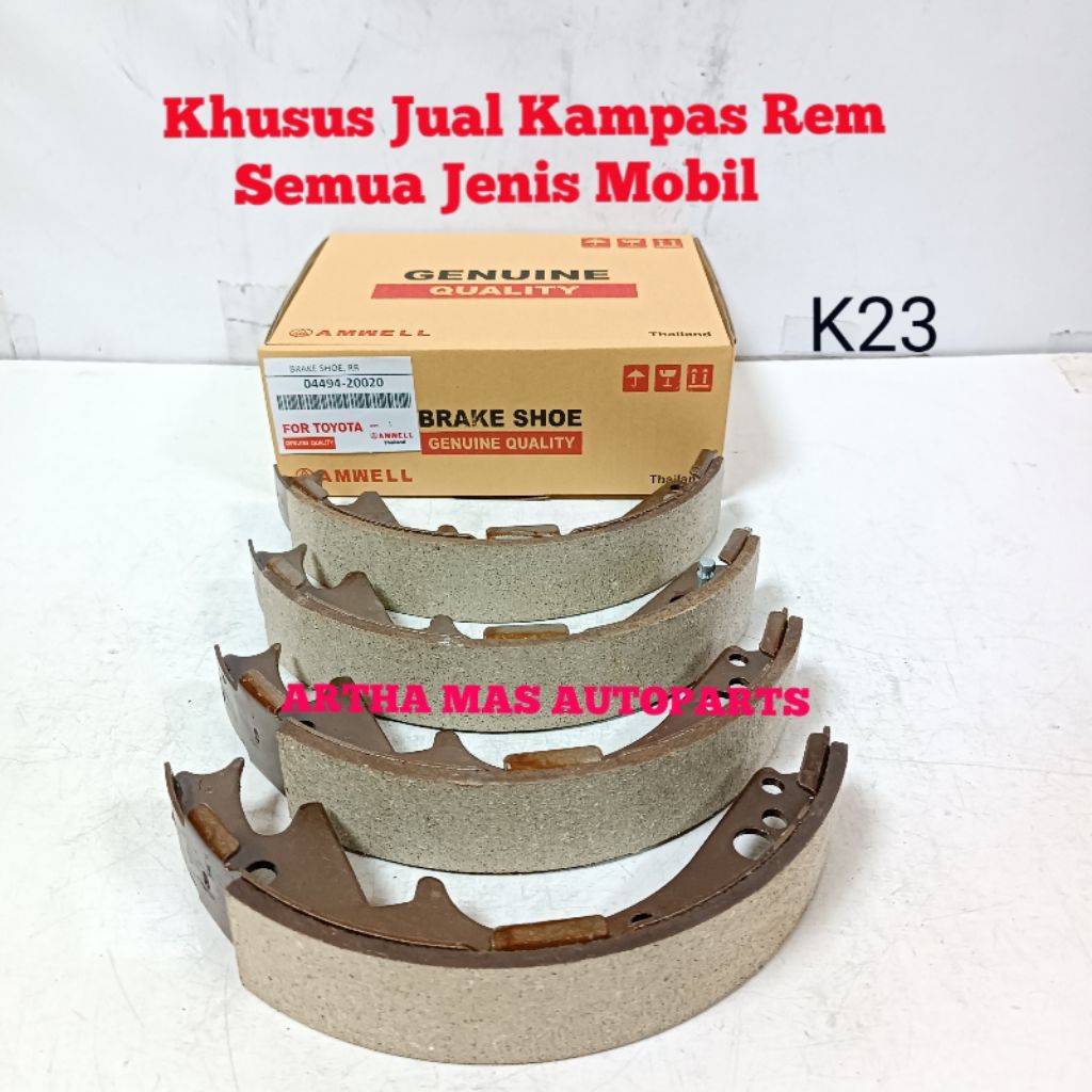 KAMPAS REM BELAKANG KIJANG KOTAK DOYOK 3K 4K BRAKE SHOE KIJANG 3K 4K KIJANG KOTAK DOYOK