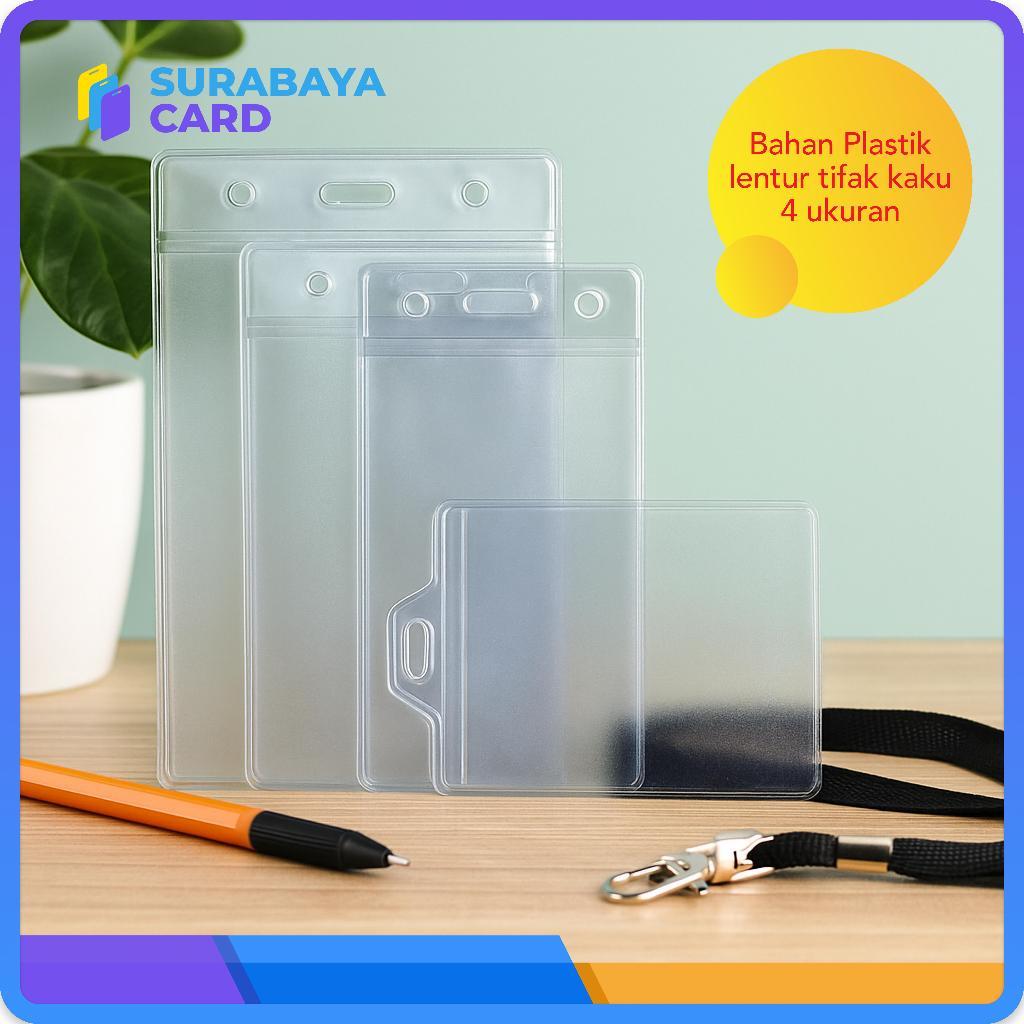 Tempat Id Card Name Tag Acara Panitia Bahan Plastik Lentur