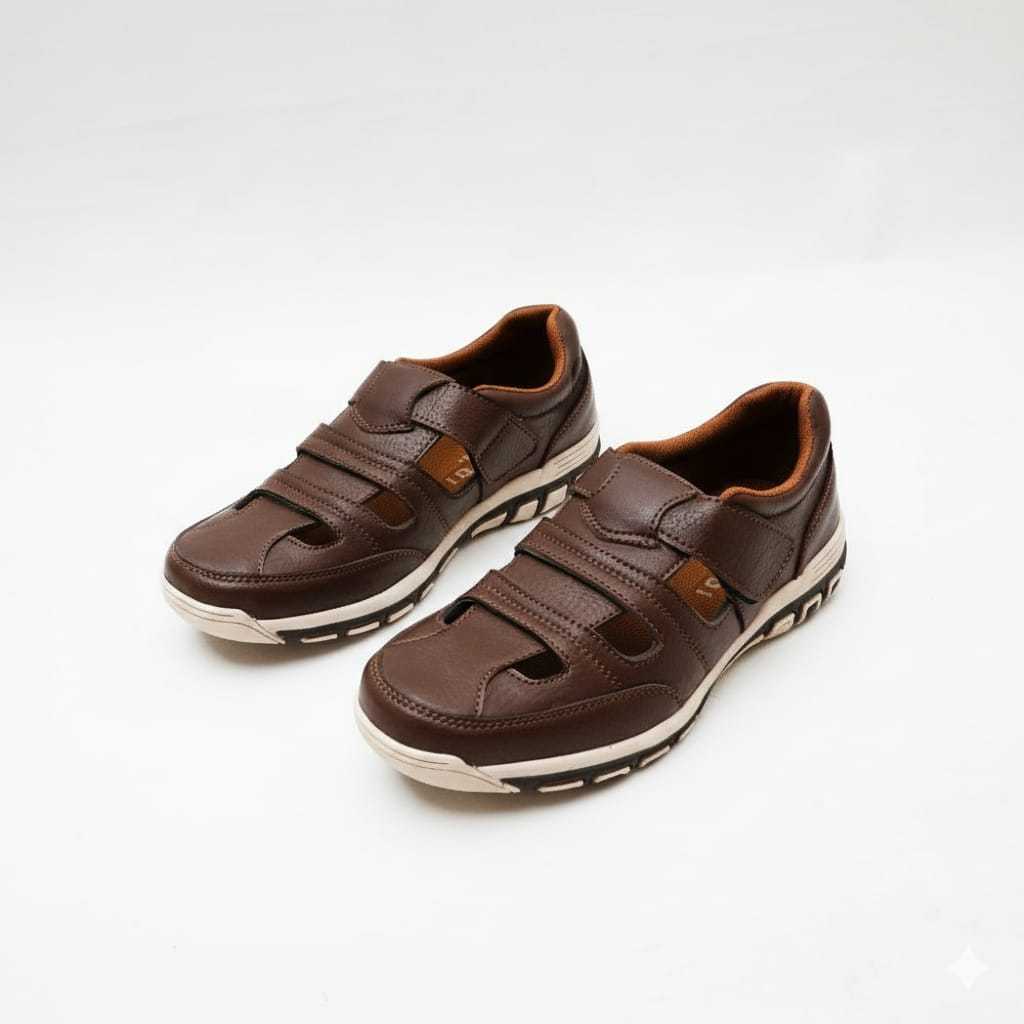 JEDDI [CROC 801] Sepatu Slip On Pria/ Sepatu Kulit Pria/ Sepatu Selop Kasual Formal Kerja